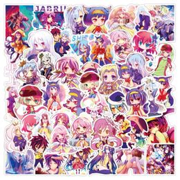 50 stks Japanse anime geen spel geen leven sticker cartoon esthetische graffiti kids speelgoed skateboard auto motorfiets fietssticker sticker sticker groothandel