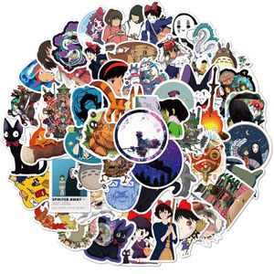 50 stks Japanse anime -stickers Hayao Miyazaki Totoro Spirited Away Princess Mononoke Kiki Stationery Sticker