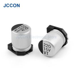 50pcs condensateur électrolytique en aluminium JCCON SMD 6.3V 10V 16V 25V 35V 50V 100V 0,47uf 1uf 10uf 22uf 68uf 100uf 220uf 470uf 1000uf