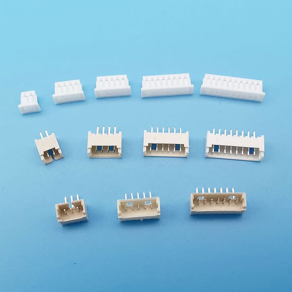 50pcs JST 1,25 mm Pitchers 2/3/4/5/6/7/8/9/10 Male Connecteur Femelle Horizontal En-tête de broche droite Micro JST 1.25