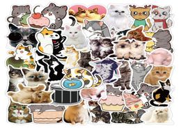 50PCS Kawaii Leuke Kat Auto Stickers Voor Kinderen Koffer Briefpapier Koelkast Waterfles Gitaar Laptop Bagage Decal7889015