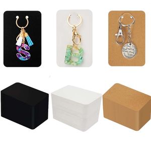 50 stks Keychain Display Card Holder zelfafheemse tas voor sleutelhanging sieraden Parterbord Display Packaging Small Business Supplies