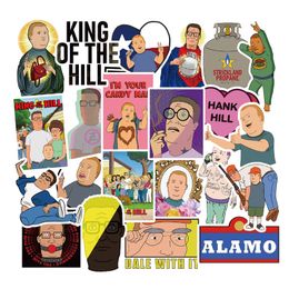 50 stks King of the Hill Stickers Skate Accessories voor skateboard laptop water flessen laptop autocutcomputer mobiele telefoon decor kinderen cadeaus speelgoed speelgoed