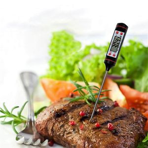 Thermomètre de cuisson des aliments numériques Sonde Viande Ménage Fonction de maintien Cuisine LCD Jauge Stylo BBQ Grill Bonbons Steak Lait Eau 4 Boutons DH8466
