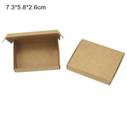 50pcs Boîtes d'emballage en papier kraft pour bijoux Paper DIY Boîte d'emballage cadeau Favors Favors Package Handmade Soap Box 733923284