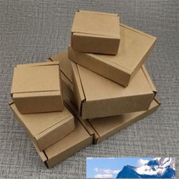 50 stks Grote Kraft Papieren Box Bruin Kartonnen Sieraden Verpakkingsdoos voor Verzending Gegolfd Verdikt papier Postdiensten