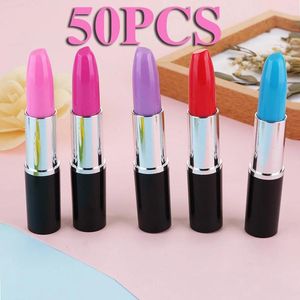 50pcs Lipstick Ballpoint Pen Creative Beautiful Ball-Point Signo para la escuela de tiendas en casa