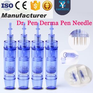 50 UNIDS Lote 1 3 7 9 12 36 42 Cartuchos de aguja Nano 3D 5D para Dr. Pen Longitudes de aguja ajustables para uso de la máquina de microagujas Dermapen