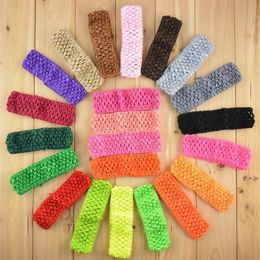 50pcs Lot 1 5 pouces élastiques au crochet bandeaux filles gaufre chapeaux bricolage enfants bande de cheveux accessoires de cheveux pour bébé girls309g