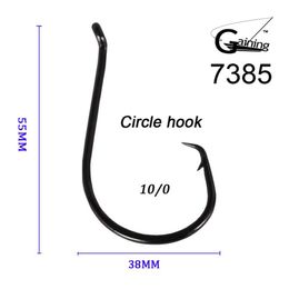 50 unids / lote 10 0 Anzuelos de pesca japoneses de acero inoxidable con alto contenido de carbono afilados químicamente Octopus Circle Ocean Fishing Hooks 7385 Ocean Fish Hooks271G