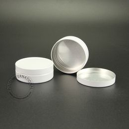 50 stks / partij 10G Witte aluminium crèmekotten / tikken cosmetische lippenbalsemcontainers Nagelingsfles