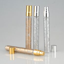 50 unids/lote 10ML botella de Spray de viaje de Parfum de impresión para Perfume envases cosméticos vacíos portátiles con Spray de aluminio