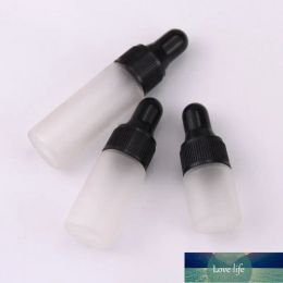 50 pcs/lot 1 ml 2 ml 3 ml 5 ml flacon compte-gouttes en verre transparent Mini bouteille d'huile essentielle en verre dépoli avec flacons de tuyau haut