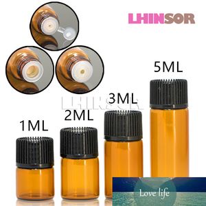 50 -stcs/lot 1 ml 2 ml 3 ml 5 ml Lege Essentiële olie Doterra Navuleerbare flessenamber glazen flessenpotten flesjes flesjes met pipet