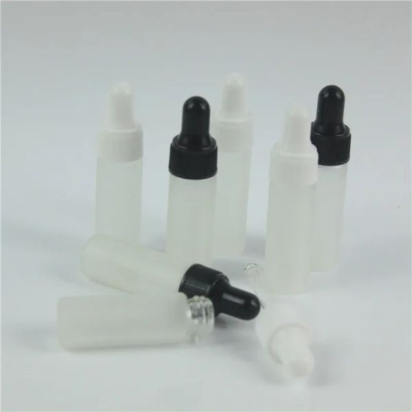 50 unids/lote 1ml 2ml 3ml 5ml botella cuentagotas de vidrio transparente de moda Mini botella de aceite esencial de vidrio esmerilado con viales de manguera