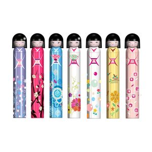 Creatieve Kokeshi Doll Sun Rain paraplu met harde case 3 vouwen Ultra Light Cartoon Japanese Geisha Girl Anti-UV