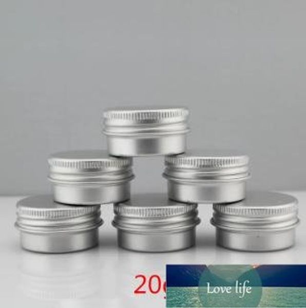 50 pcs/lot 20G pot en aluminium 20 ml métal cosmétique emballage conteneur professionnel cosmétique conteneur classique