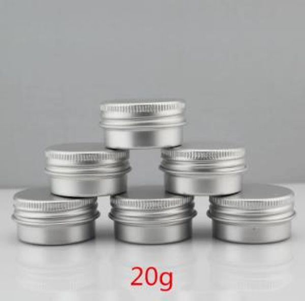 50 pcs/lot 20G pot en aluminium 20 ml métal cosmétique emballage conteneur professionnel cosmétiques conteneur Simple