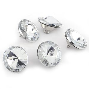 Knop 50 stks / partij 20mm / 25mm Rhinestone Crystal Buttons Naaien Sofa DIY Handgemaakte Craft Decoratie