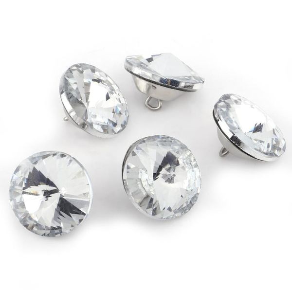 Botón 50 unids/lote 20mm/25mm botones de cristal de diamantes de imitación costura sofá DIY decoración artesanal hecha a mano