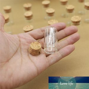 50 unids/lote 22*40mm 8ml corchos botella Vial de vidrio tapón de tubo de ensayo Mini botellas de especias contenedor pequeños tarros DIY botella pequeña de vidrio