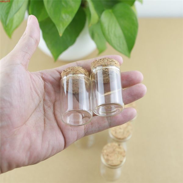 50 unids/lote 30*40mm 15ml tapón de corcho botella de vidrio recipiente de almacenamiento picante frascos viales DIY artesanía de alta calidad