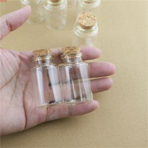 50 stks / partij 30 * 50mm 20 ml kleine glazen flesflesstopper kurken ambachten lege potten containers transparante DIY mini flottelshigh qualtity