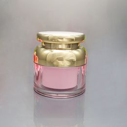 50pcs/lote 30g 50g Contenedor cosmético Cubo de frasco acrílico CREEM CREEM MAQUESTRA Muestra de muestra de muestra de crema de belleza dorada vacía