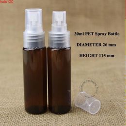 50 -stcs/lot 30 ml Amber Pet Parfum Spray Bottle 1oz Plastic Make -upgereedschap Container Atomisatiekap Navulbare POTHOOD QTY GLNEB HCGCJ