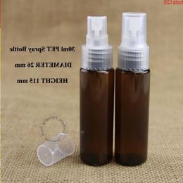 50pcs / lot 30 ml Amber Pite Perfume Spill Viper 1oz Plastic Makeup Tools Container Cap atomisant Rempillable Pothood Qty XBRDP