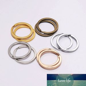 50 unids/lote de anillos divididos de Color dorado de 30mm, accesorios para llaveros DIY, accesorios de círculos de aro, fabricación de joyería de colgantes