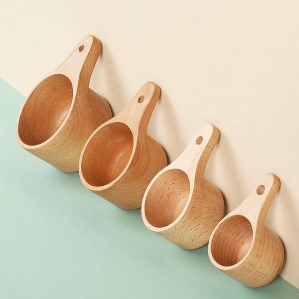 50 Pcs/Lot 4 Taille Cuillère À Cuisson Hêtre Petite Tasse Grain De Café Cuillère À Mesurer