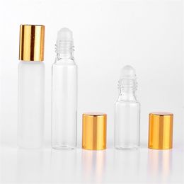 50 stks/partij 5 ml 10 ml Hervulbare Parfumflesje Roll op Flessen voor Essentiële Oliën Flacon Lege Parfum Sample Roller fles 220726