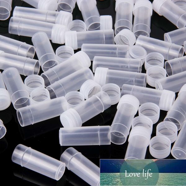 Bouteilles d'échantillon en plastique de 5ml, 50 pièces/lot, Mini flacons de stockage transparents, étui, conteneurs de stockage de capsules de pilules, bocaux, Tube à essai, Pot pour couvercle