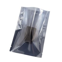 Sacs antistatiques ouverts de grande taille, 50 pièces/lot, sacs de protection antistatique thermoscellables, sac de rangement gris Transparent pour accessoires électroniques