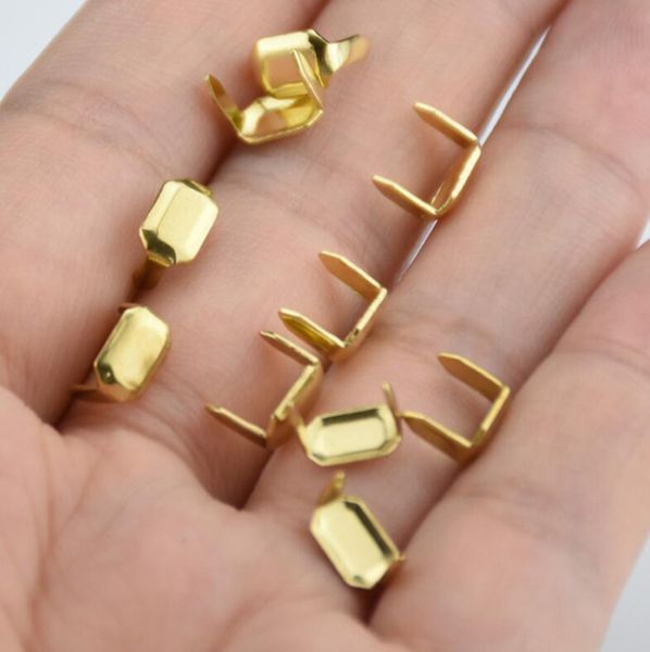 50pcs / lot rivets rivets cuir agrafes de deux broches pour les boucles de ceinture connecter des accessoires de quincaillerie d'artisanat d'artisanat