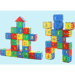 50 stks/partij Bouwstenen Baby Paradise House spelling puzzel blokken Stad DIY Creatieve Model Cijfers Educatief Kinderen Speelgoed