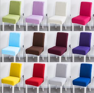 50 stks / partij Kleurrijke Elastische Harf Chair Cover voor Bruiloft Hotel Banket Stoel Doek Spandex Polyester Cover
