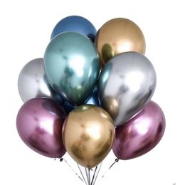 50 -stcs/veel diverse kleuren feestballonfeest 10 inch latex chroom metallic helium ballonnen bruiloft verjaardag baby shower kerstboog decoraties jy0946