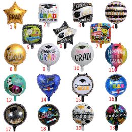 50 Stuks Veel Congrats Grad Ballonnen Afstuderen 2020 Folie Ballonnen Afstudeercadeau Globos Terug Naar School Decoraties Verjaardag Party261p