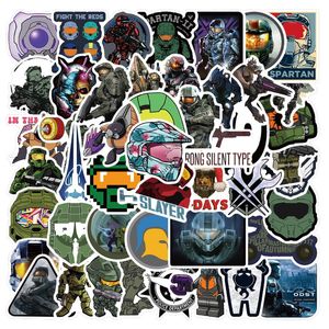 50 Pcs/Lot Cool jeu de tir Halo autocollants halo infini graffiti autocollant pour bricolage bagages ordinateur portable planche à roulettes moto vélo autocollant