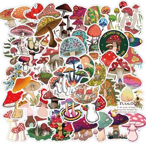 50 Pcs/Lot mignon dessin animé champignon Graffiti autocollants bricolage coffre décoratif moto boîtier de chariot étanche amovible autocollants