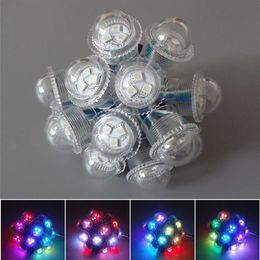 50pcs / lot DC12V WS2811 26mm de diamètre couvercle transparent module LED lumière ponctuelle exposée 3 LED 5050 SMD RGB puces 3 LED pixel waterpr305Q