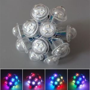 50 stks lot DC12V WS2811 26mm diameter transparante cover LED Module Blootgesteld Punt Licht 3 leds 5050 SMD RGB Chips 3led pixel waterpr215V