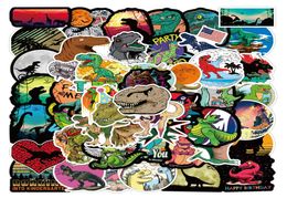 50PCS Lot Dinosaurus Dieren Cartoon Laptop Stickers Voor Kinderen Speelgoed Auto Waterfles Diy Gitaar Bagage Skateboard Koffer Decals Pa2444130