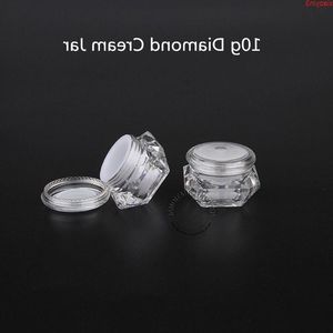 50 stks/partij Lege Plastic Diamant 10g Zalfpotje Hervulbare Fles 10ml Cosmetische Container Verpakking Kleine Oog Pot Refillablehigh quantlt Vgmms