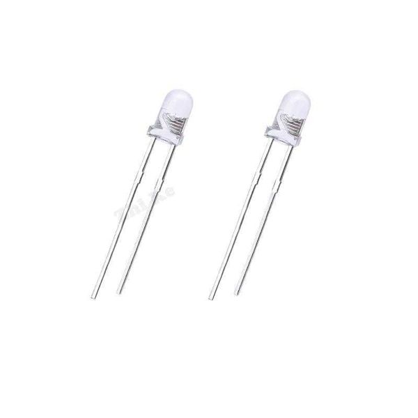 50 pcs/lot F3 Ultra lumineux 3 MM rond eau clair vert/jaune/bleu/blanc/rouge lumière LED lampe Diode électroluminescente Dides Kit