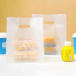 50pcs / lot Boîte de restauration rapide Emballage en plastique Food Boutique Salade Gift Sac épaissie des aliments à emporter portables Sacs transparents