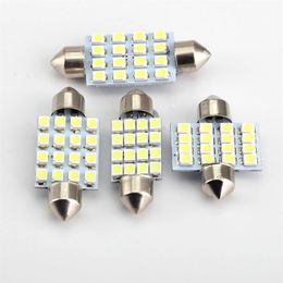 50 stks veel Festoen 31mm 36mm 39mm 41mm C5W LED Dome Gloeilampen 16 SMD 3528 Auto LED Interieur Verlichting Auto Leeslampen Wit 12V200v