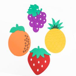 50 stks / partij Fruit Coaster Silicone Cup Mat Placemat Stand Hot Coasters Kitchen Tafel Mats Pad Slip Holder